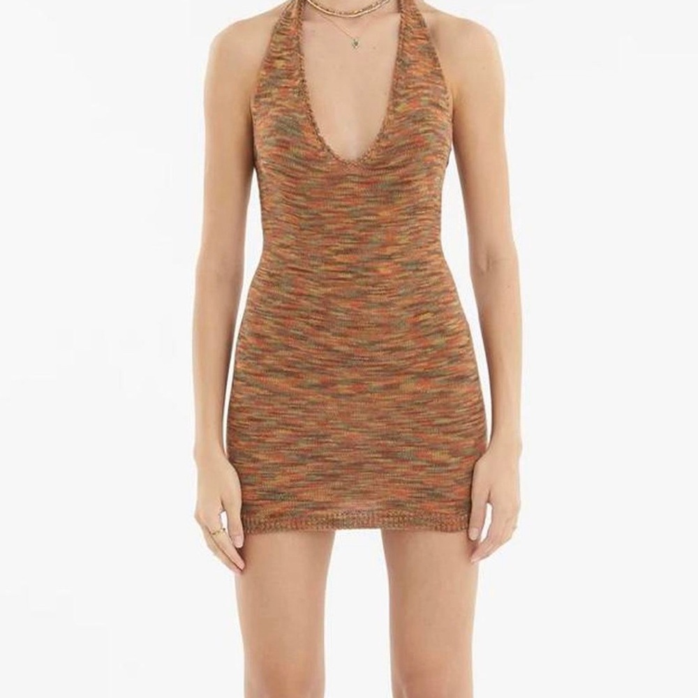 RUVE LONDON KNIT HALTERNECK DRESS